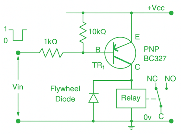 PNP Relay Switch Circuit