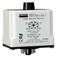 DPDT Time Delay Relay with Adjustable Control and Multi-Pin Base
