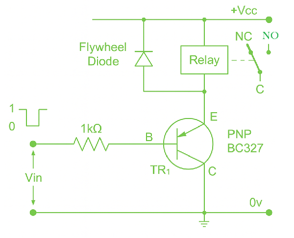 Emitter Darlington Relay Switch Circuit