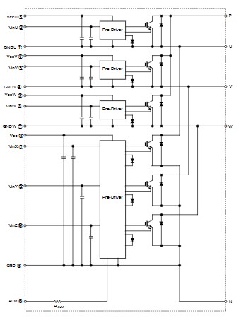 6MBP10VAA120-50 Block Diagram