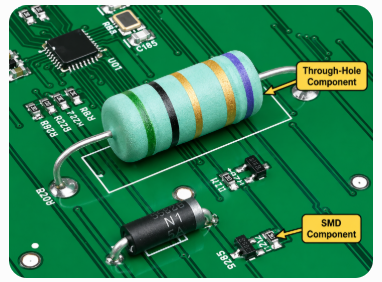 SMD vs Through-Hole Components on PCB