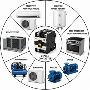 2-Pole Contactor Used in High-Power Applications