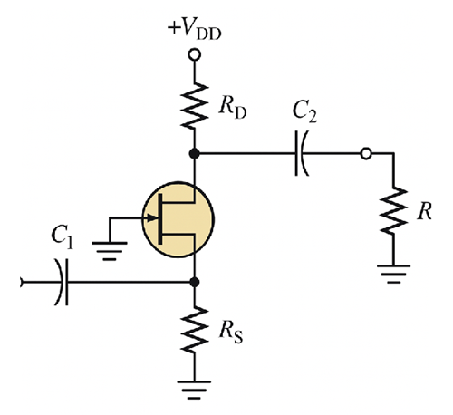 FET Circuit Design (JFET common-gate amplifier)