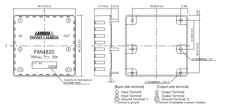 PAN4820 Outline Drawing