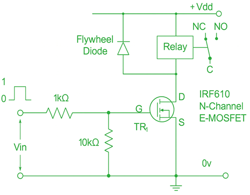 PNP Collector Relay Switch Circuit