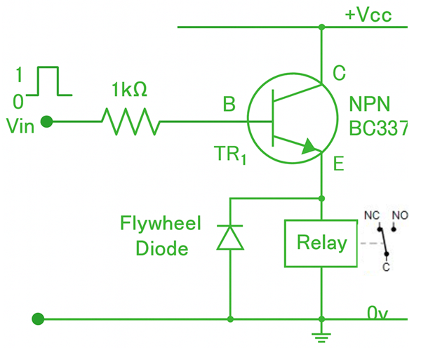 NPN Darlington Relay Switch Circuit