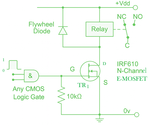 Logic Controlled Relay Switch Circuit
