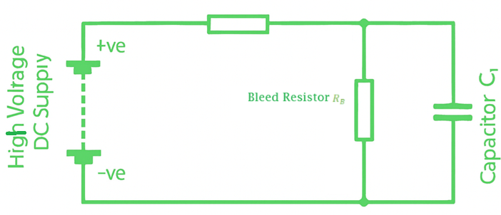 Capacitor Discharge with Bleed Resistor