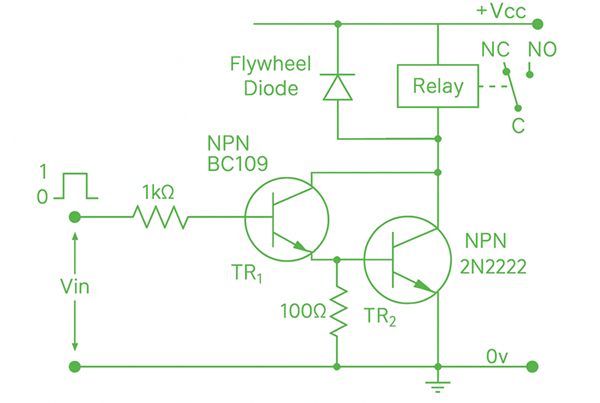 NPN Relay Switch Circuit